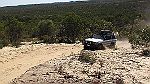13-Frosty spins the wheels while negotiating a dune